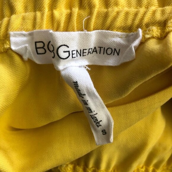 BCBGeneration Yellow Strapless Jumpsuit Rayon Blend - Small - Picture 12 of 16